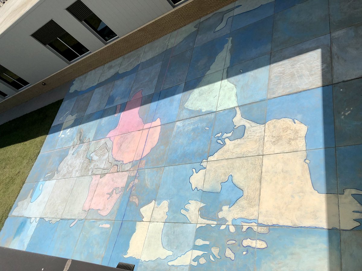 324 pieces of sidewalk chalk plus another 30 after begging teachers to find me more blue for me at home...parts of 7 class periods split up by my 3 World Geo classes and you get your own piece of the World! #outdoorclassroom #2020changes #thrivein375 <a href="/CircleTBird/">CHS Activities</a> <a href="/circleusd375/">Circle USD 375</a>