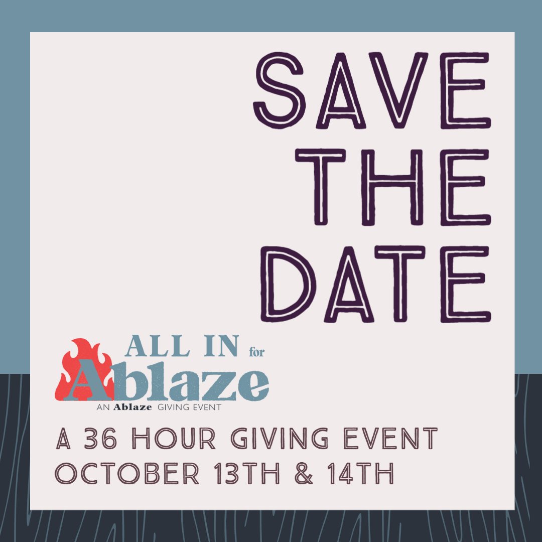 All in for Ablaze is this month, mark your calendars! Join us for our annual giving campaign as we seek to develop the church nationwide serving youth, their parents and ministry leaders. How are you going to be All in for Ablaze?