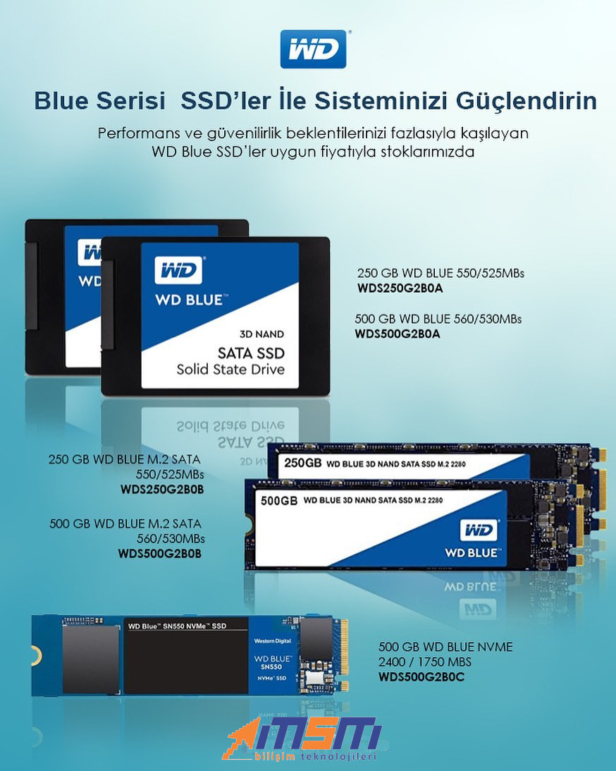 BilisimMsm's tweet photo. Performans ve güvenilirlik.
#wd #ssd #blue #solidstatedrive #disk #performans https://t.co/YcMZTefeBY