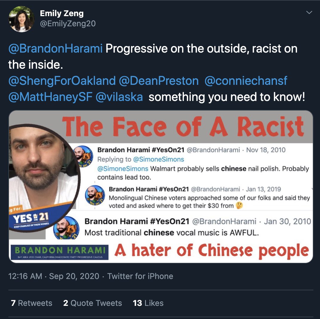 Why should you care about this? 2 reasons: first, someone is using Twitter accounts with fake names & photos, and a potentially unregistered expenditure committee, to wage a meme war against D5 Supervisor Dean Preston and local progressives, especially  @BrandonHarami