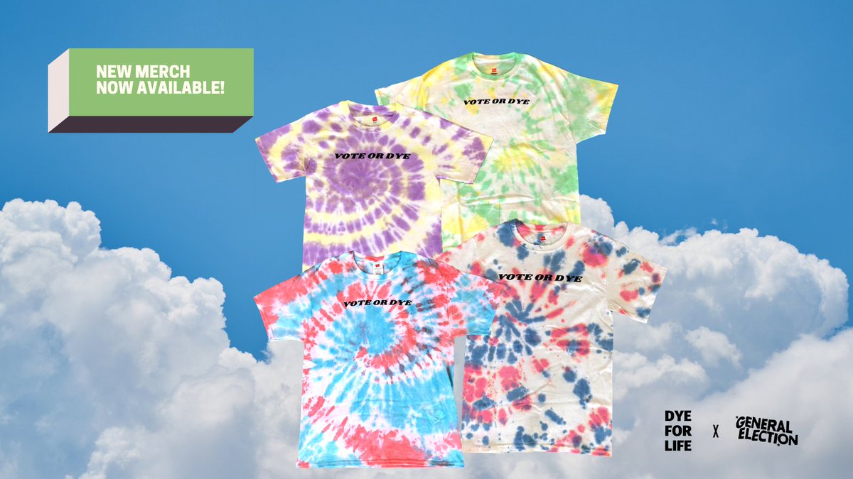 Vote or Dye! We’re excited to share with you our collab with Dye for Life to get you geared up for this voting season All shirts are hand-dyed and unique making them one of a kind. -  dyeforlife.com/shop/ols/categ…