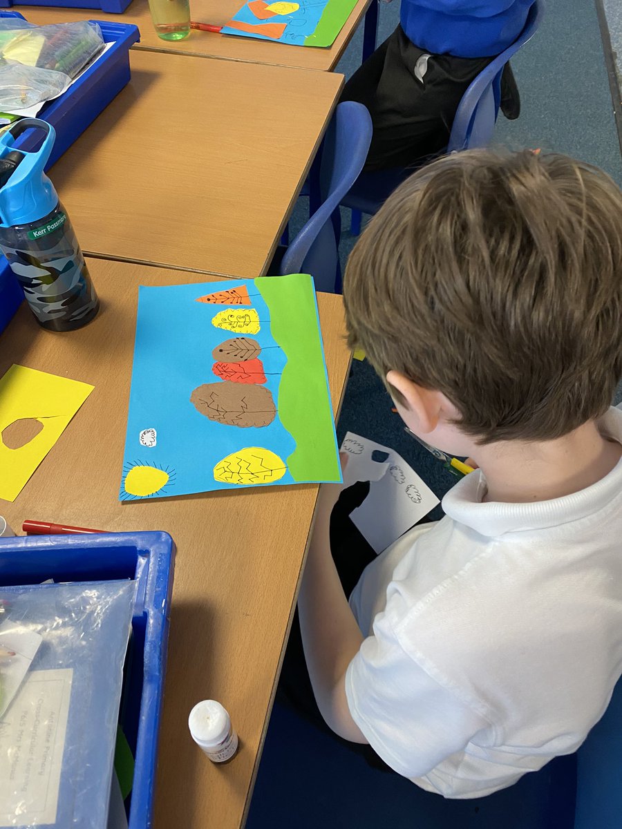 mrsmcbride1's tweet image. Our autumn forests are coming along well! We worked hard to add fine line detail in our branches. @MrsMcManusanto