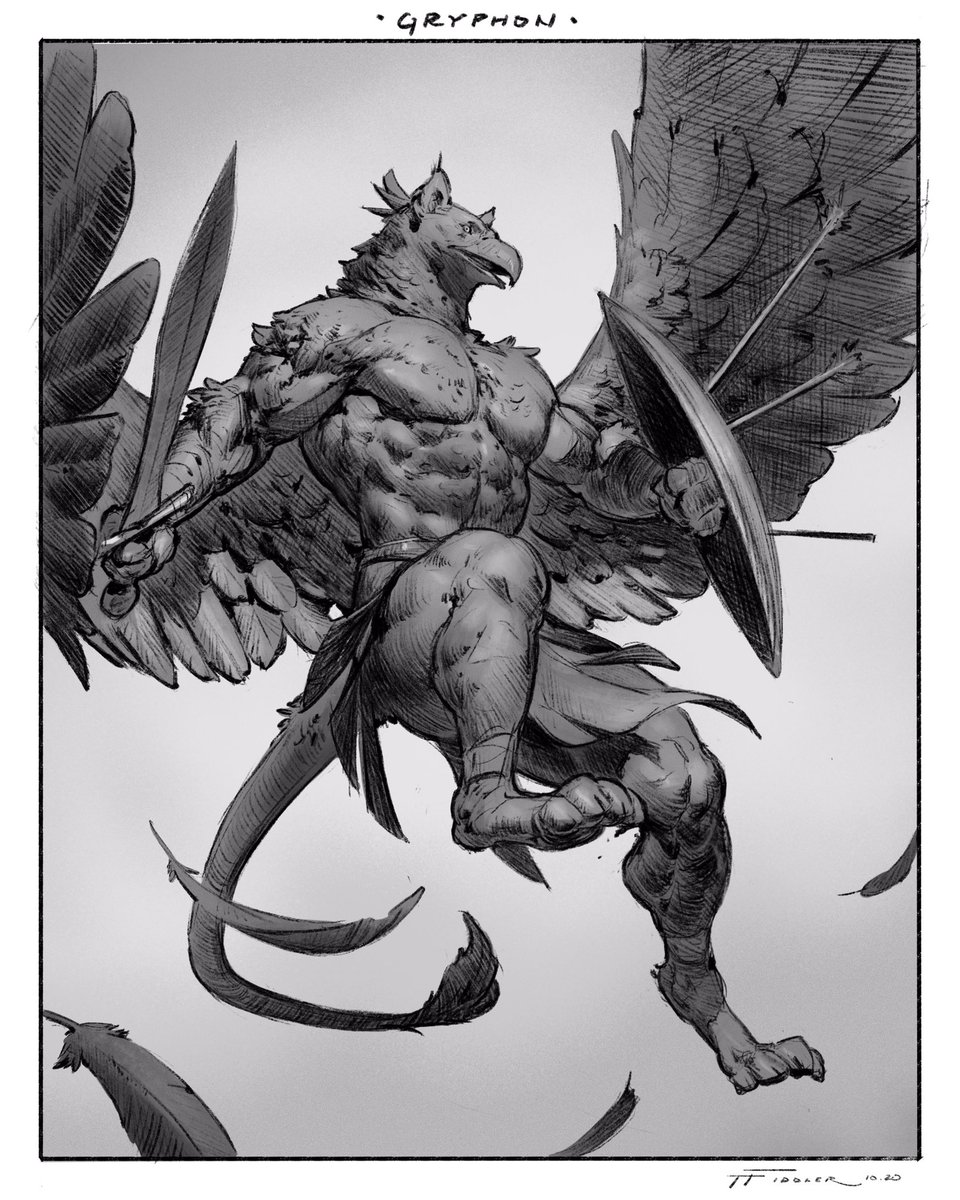 Day 2 of Weretober! Gryphon!! 

Gryphon warrior ?

#creaturedesign #weretober 