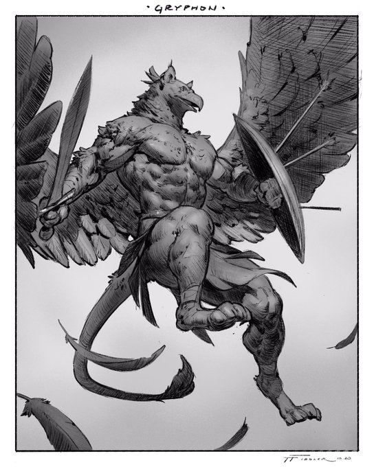 Day 2 of Weretober! Gryphon!! 

Gryphon warrior ?

#creaturedesign #weretober 