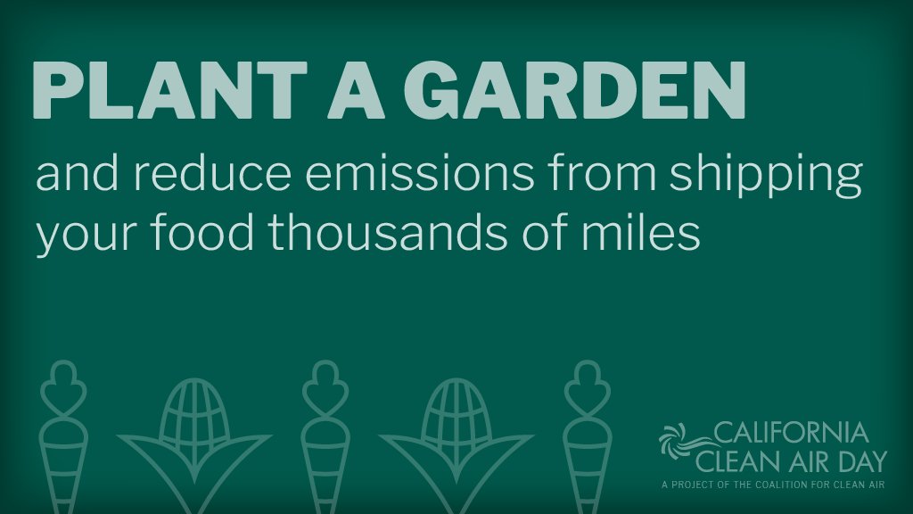 NorthCalUPSers (@northcalupsers) on Twitter photo A few great reasons to plant a garden for #CleanAirDayCA:
β Reduce emissions from shipping food thousands of miles
β Enjoy a safe, relaxing activity while social distancing
Take the <a href="/CleanAirDay/">California Clean Air Day</a> pledge now: bit.ly/northcal0386 A few great reasons to plant a garden for #CleanAirDayCA:
β Reduce emissions from shipping food thousands of miles
β Enjoy a safe, relaxing activity while social distancing
Take the <a href="/CleanAirDay/">California Clean Air Day</a> pledge now: bit.ly/northcal0386
