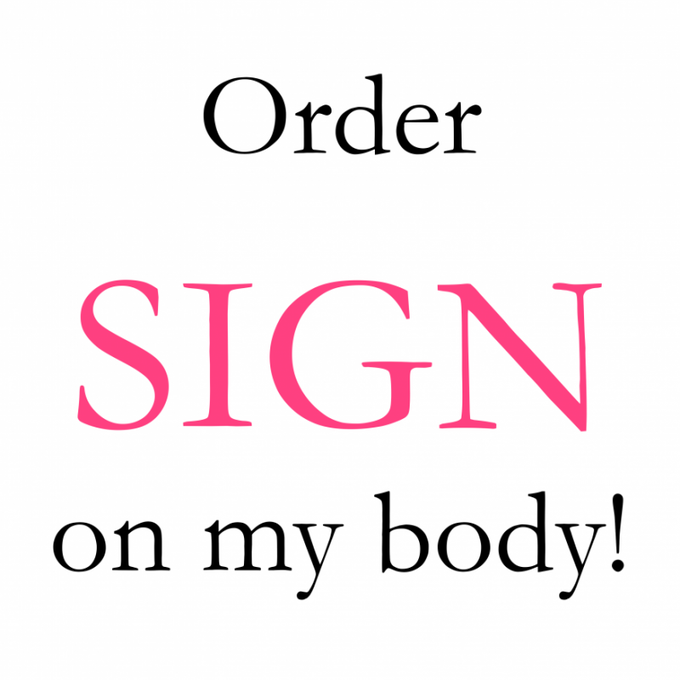 Yay! I just sold my Store Item: Order  SIGN on my body!! Check it out here https://t.co/DrxipegkJV #MVSales<a href="/tag/mvsales"class="tags"><span>#mvsales</span></a>