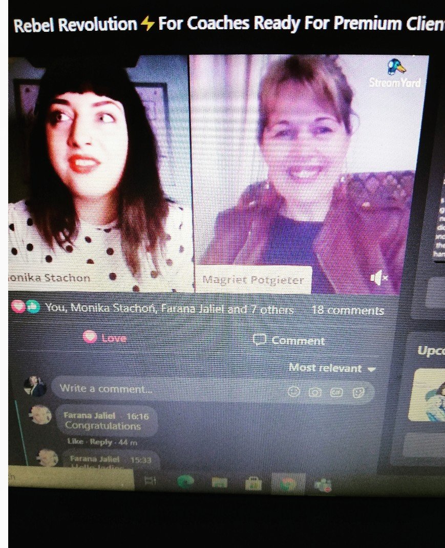 I had a wonderful chat with the amazing Monika Stachoń in her group Rebel Revolution ⚡️ For Coaches Ready For Premium Clients. Looking forward to my next visit there. I will be speaking about the Art of Storytelling #writeandshinecoaching #pr #media #storytelling