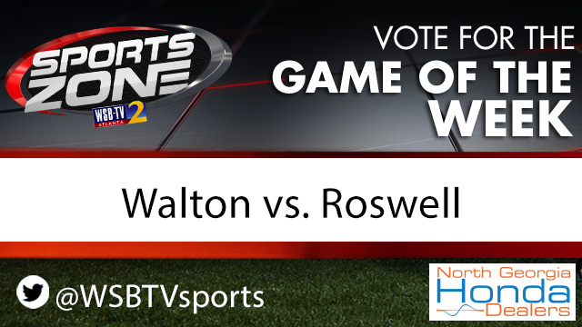 WSB-TV Sports Zone (@wsbtvsports) on Twitter photo Should <a href="/WSBTVsports/">WSB-TV Sports Zone</a> cover <a href="/walton_raiders/">Walton Raiders</a> vs. <a href="/roswellsports/">Roswell Athletics</a> as the Game of the Week on Oct. 9?
Each RT is 1 vote.
More info here: 2wsb.tv/highschoolfoot… Should <a href="/WSBTVsports/">WSB-TV Sports Zone</a> cover <a href="/walton_raiders/">Walton Raiders</a> vs. <a href="/roswellsports/">Roswell Athletics</a> as the Game of the Week on Oct. 9?
Each RT is 1 vote.
More info here: 2wsb.tv/highschoolfoot…