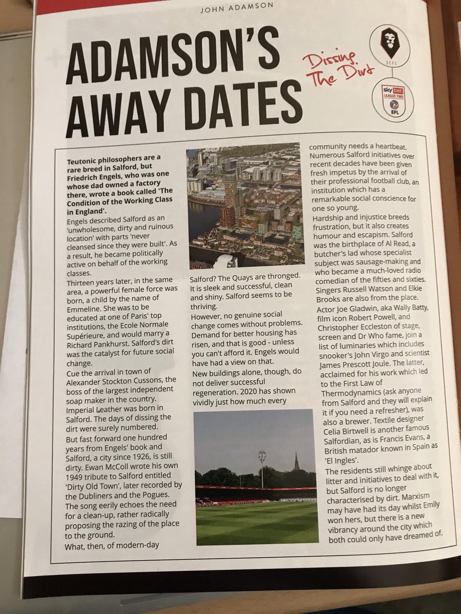 My second Away Dates column of the season for Tranmere Rovers match day programme v Scunthorpe this weekend.