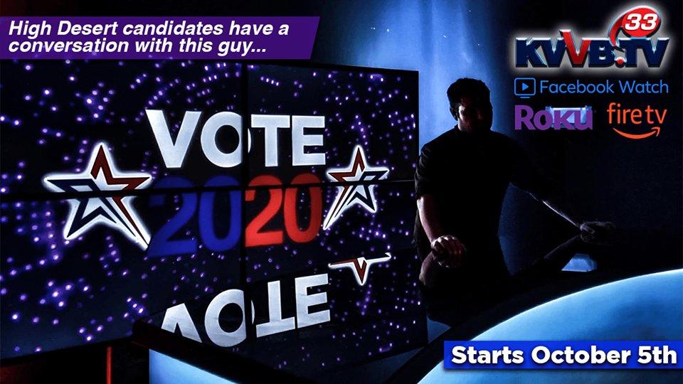 .<a href="/onairandrew/">Andrew Caravella</a> is back on 33 to talk to #highdesert candidates about ballot measures, public safety, police reform, community, racism, homelessness, taxes, small business, education and a huge list of other hot topics for the region. Premieres on KVVB TV next week. #Vote2020