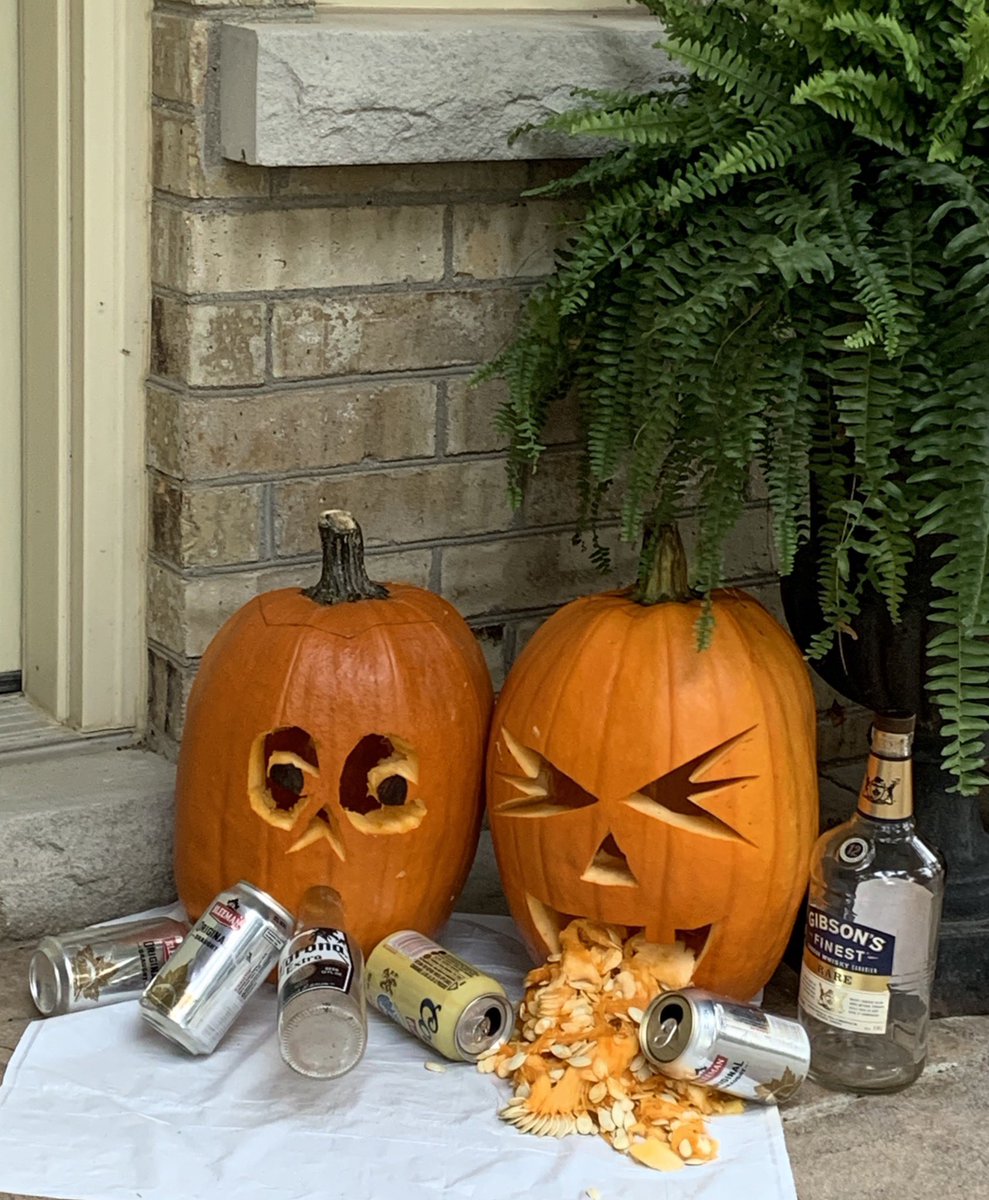 nesser25's tweet photo. When my kids say they’ll carve the pumpkins...It’s spooky season #bottomsup #octoberscaries https://t.co/PdfR1FE3kh