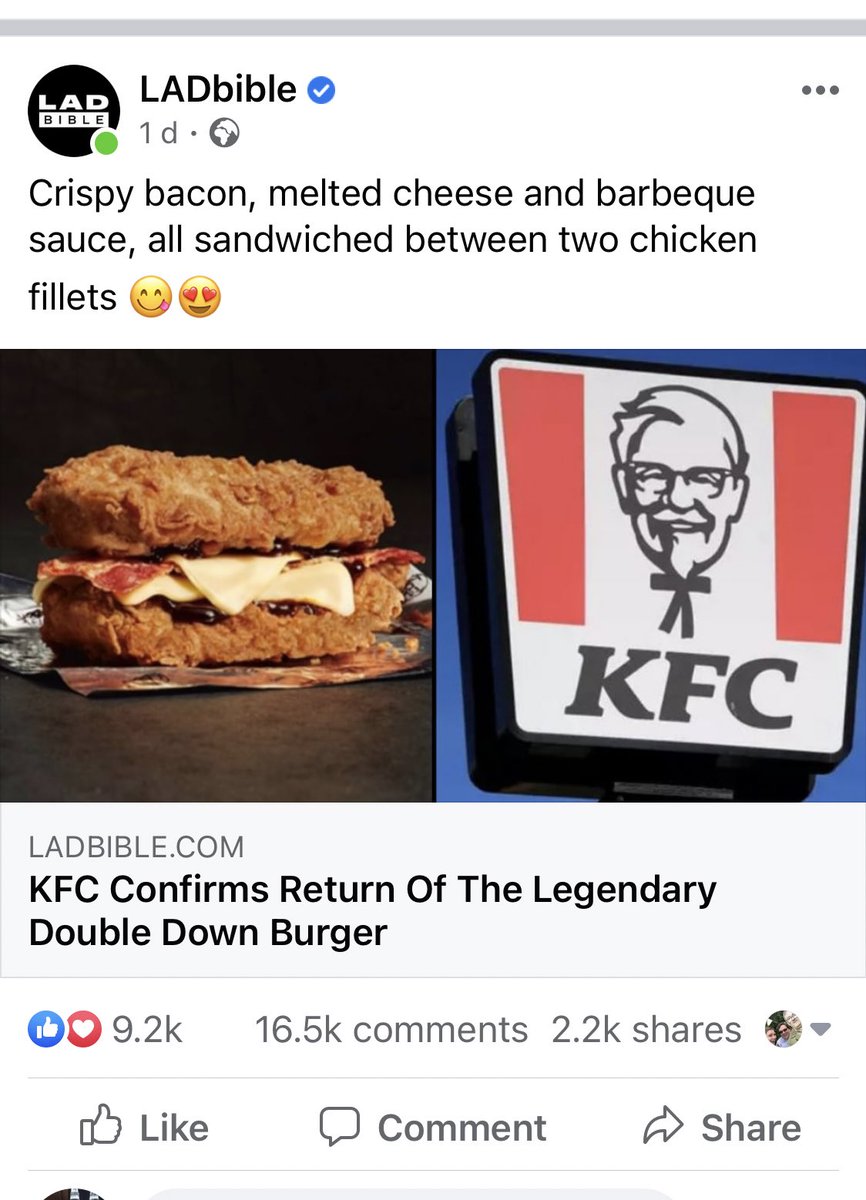 Oi Colonel Sanders, I’m using my companys Twitter to get my personal message to you. Bringing back the DD may feel like your saving 2020, if you really want to save it bring back the “BBQ Bacon Box Master” 11 years is too long, <a href="/kfc/">KFC</a> #BringItBack  #BBBM #WeHadAGroup #WeAreLoyal