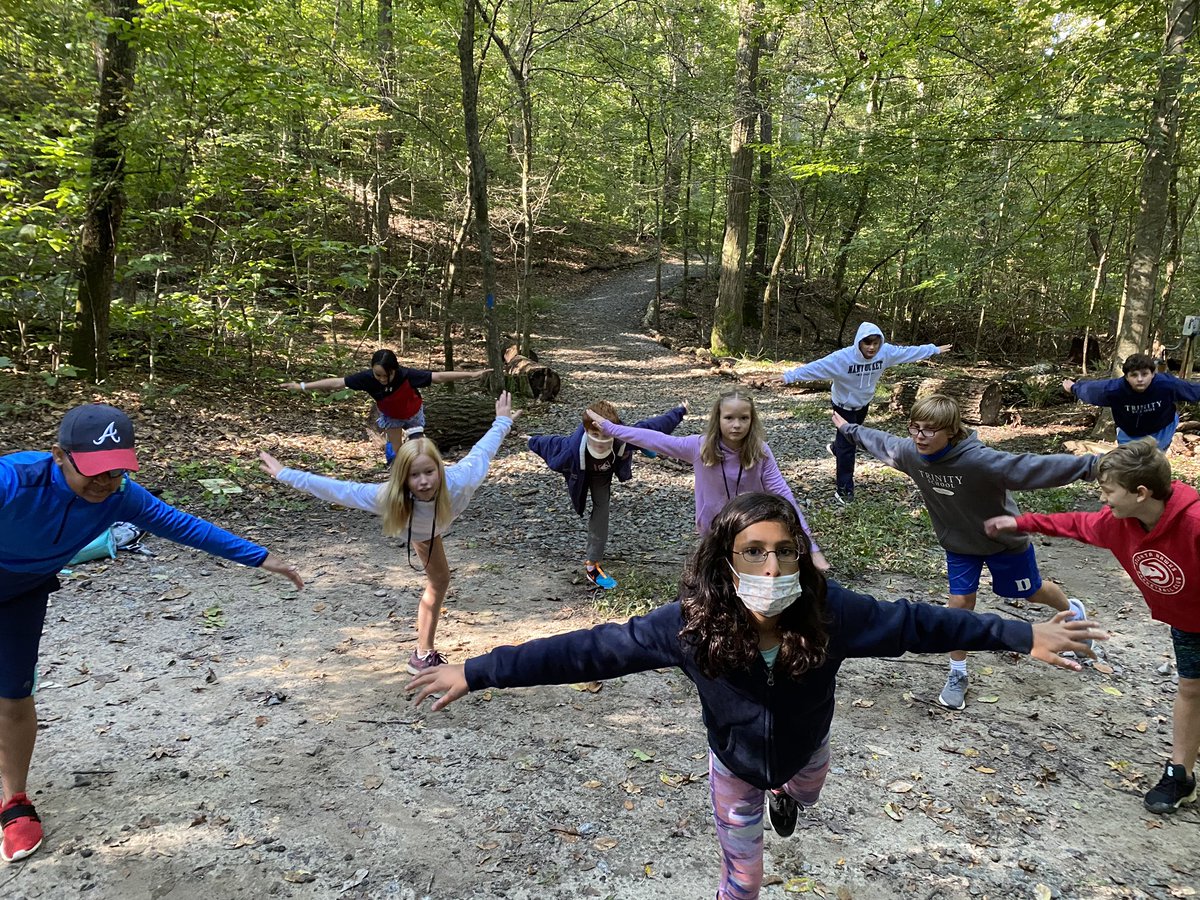 MrsSwanton's tweet image. So much gratitude for the class of 2022! We enjoyed nature yoga and sailing bark boats in Discovery Woods. #trinityoe #trinitylearns