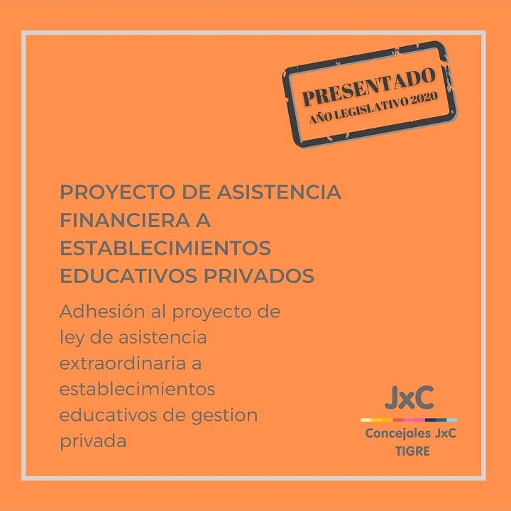 Las escuelas de gestión privada necesitan apoyo de forma urgente.
<a href="/juntasxtigre/">JuntasPorTigre</a> 
<a href="/ProConsejeros/">ProConsejeros</a>