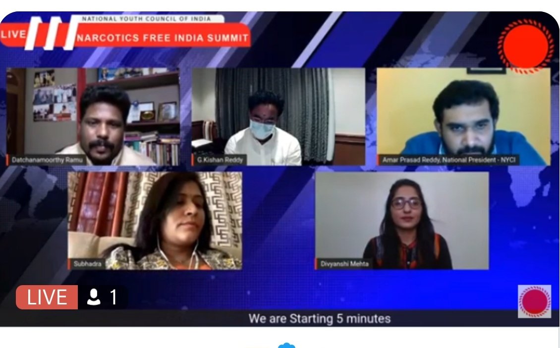 My special thanks to Sh. <a href="/kishanreddybjp/">G Kishan Reddy</a> ji, Hon. Union Minister of State for Home Affairs and Sh. <a href="/AshwiniKChoubey/">Ashwini Kr. Choubey</a> ji, Hon. Union Minister of State for Health and Family Welfare for joining as Chief Guests in #NarcoticsFreeIndia Summit 2020.
#MissionShuddhBharat
<a href="/narendramodi/">Narendra Modi</a>