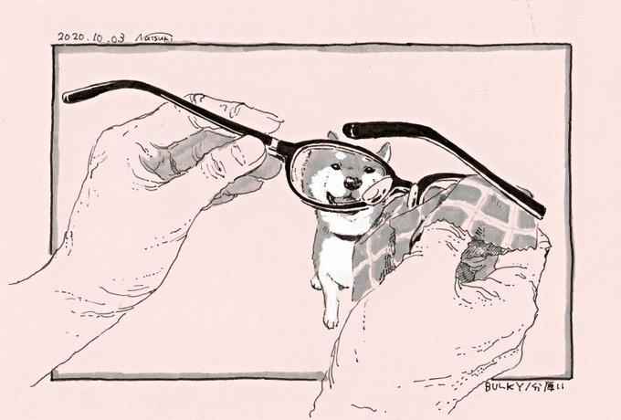inktober 2020.10.03 分厚い
おばあちゃんのメガネ??

#Kuretake_Inktober #kuretake #Inktober #Inktober2020 
