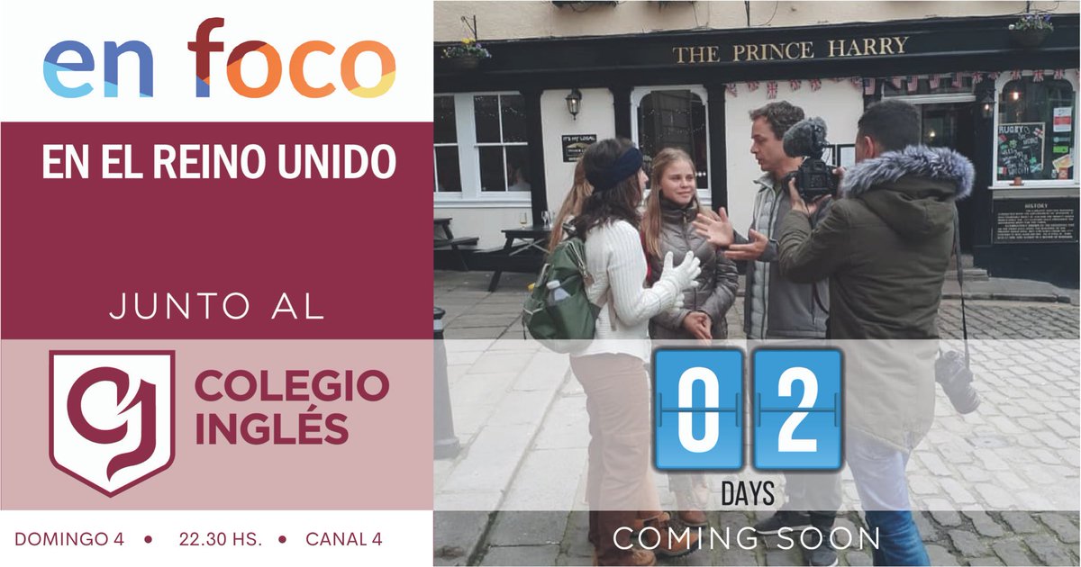 ColegioInglesUy's tweet photo. ¡Solo quedan dos días! El domingo a las 22.30 súmate a recorrer los rincones del Reino Unido a través de un programa de En Foco muy especial. https://t.co/rbF8QgHimq