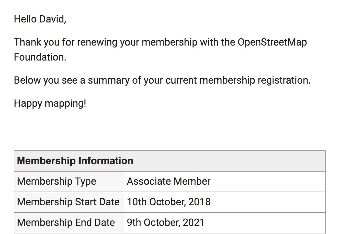 mapmakerdavid's tweet image. Renewed my membership in #OSM #OpenStreetMap Foundation. :) #OSMF