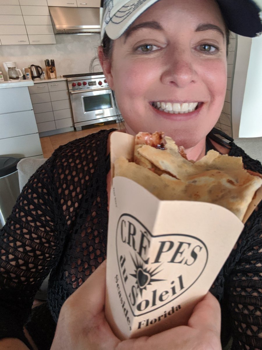 stockpilingmoms's tweet photo. We ♥️ Seaside, FL. Everything is right here within walking distance! We enjoyed walking around today and we love the beach! Sorry @HOCOseasideFL we didn't use your beautiful kitchen today.  The Crepes we couldn't pass up!#seasidermoments #hocoseasidefl #travelblog https://t.co/e2LdvqGzKA