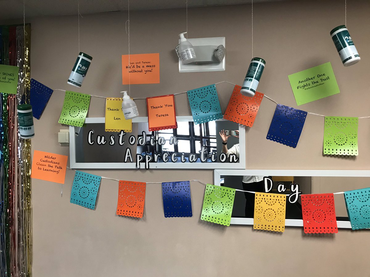 We had fun celebrating Len and Teresa on Custodian Appreciation Day. They have such a positive impact <a href="/Wilder_GFPS/">Wilder Elementary</a>. We are grateful! #gfps #whereyoubelong