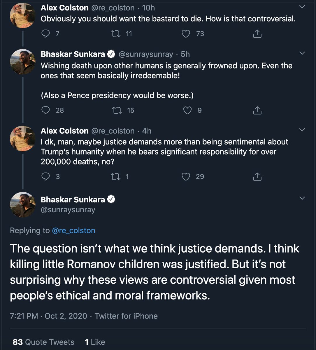 Full context of the comment. Deleted as an absolutely unholy ratio was building in the quote tweets.