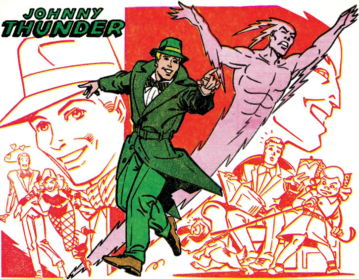 Dinah's story begins with this guy - Johnny Thunder. One of the backup strips in Flash Comics #1 and for many years thereafter, Johnny was a loveable dimwit in command of a nearly all-powerful genie who bumbled his way through countless adventures.