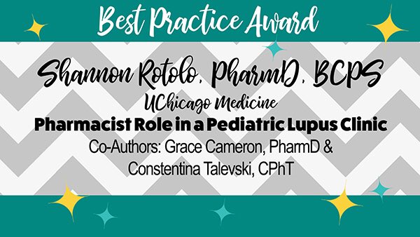 I’m honored to be receiving the  @ichpnet Best Practice Award 2020. I’ve already shared a bit about developing a pharmacist role in the peds lupus clinic, so today...Here are some  for pharmacy residents struggling w/ impostor syndrome, or just struggling rn.1/8