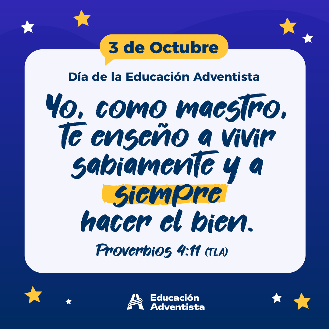 Jesús nos dejó las enseñanzas más valiosas para nuestra vida 💙. Sigamos sus pasos.⁣
⁣
¡Este sábado es nuestro día! 😊 Te invitamos a compartir y revivir las enseñanzas de nuestro gran Maestro.⁣
⁣
#FelizSábado #EducaciónAdventista
