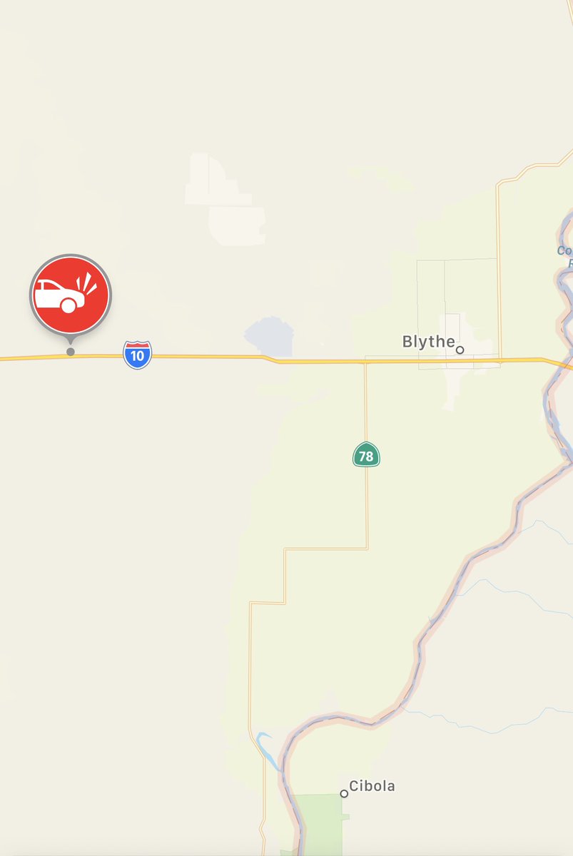 CALFIRERRU's tweet photo. Fatality Traffic Collision: RPT @ 4:04 p.m. I 10 X Wileys Well Rd. west of Blythe. Single vehicle roll over, one victim perished at the scene. CHP investigating. #InterstateINCIDENT https://t.co/uGkgHGZn6u