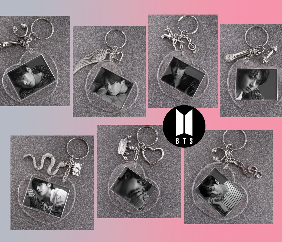 BellatrixStore's tweet image. 🍡 KIT 7 chaveiros BTS 
Valor: R$130,00+frete
Pedidos pela DM 💌