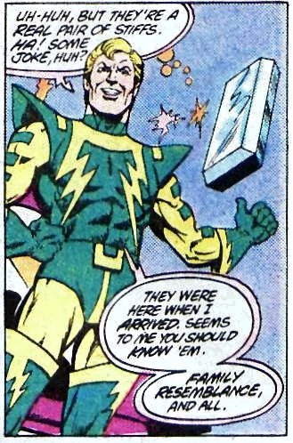 In the 1964 JLA-JSA crossover Gardner Fox had introduced the Johnny Thunder of Earth-1, who was a cruel, greedy jerk rather than loveable goof, but unfortunately able to command Earth-2 Johnny's thunderbolt.