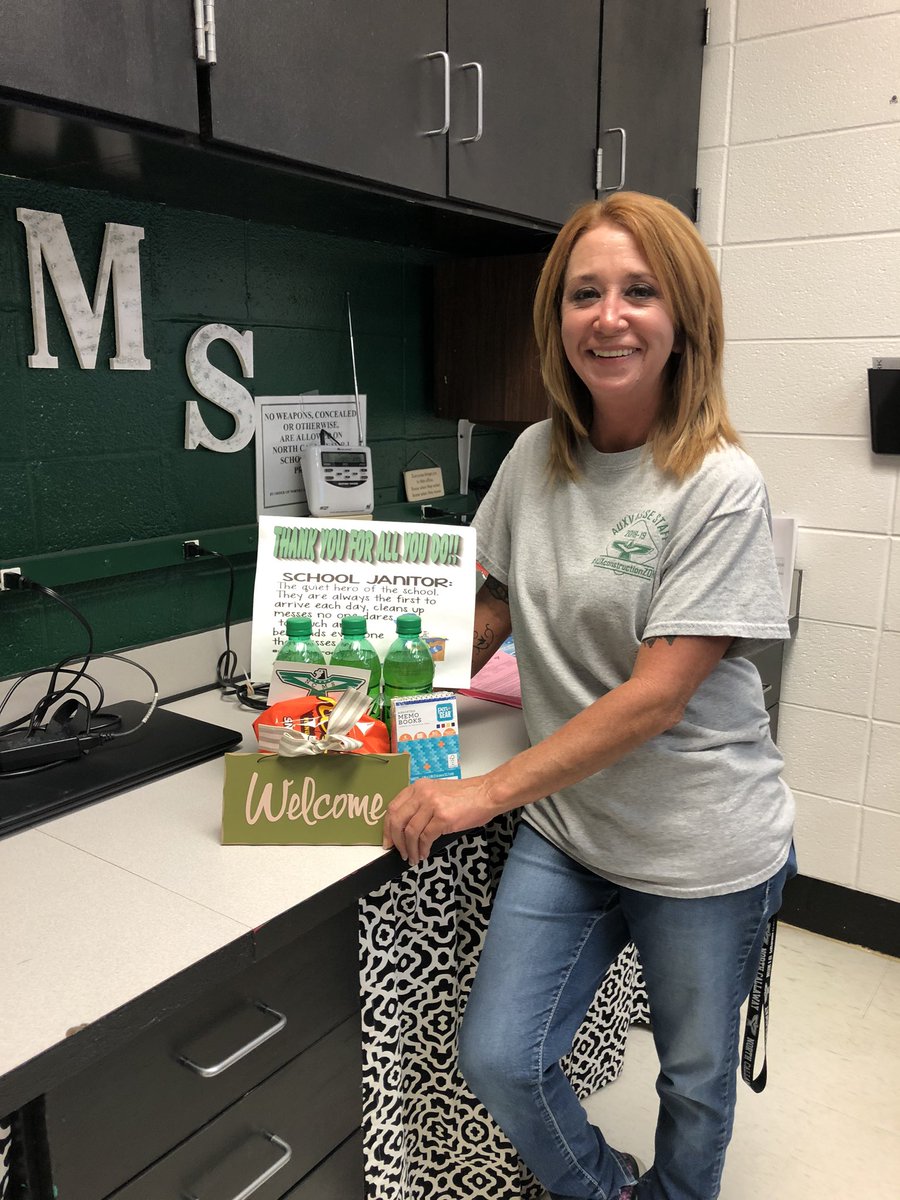 NorthCallawayMS's tweet photo. Happy National Custodian’s Day to all but especially the three we have at NCMS! Thank you for all you do! #ThunderbirdProud https://t.co/nnutcTuES3