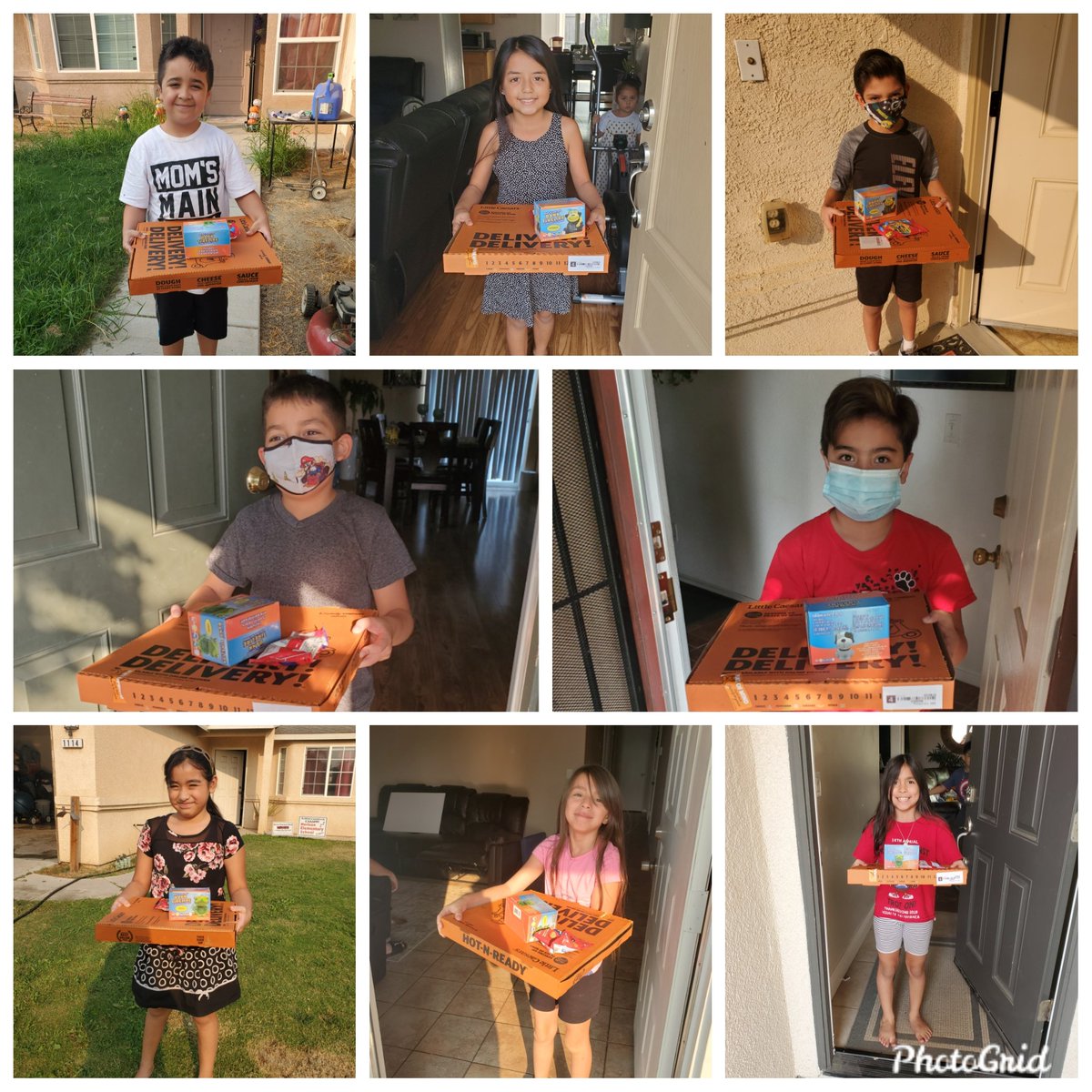 Making dinner deliveries today. These 8 students were lucky enough to win this tasty treat. My <a href="/Horizon_Jaguars/">Horizon Elementary School</a> have went above and beyond in Distance Learning.  🤩🤩 #hesjaguarpride
