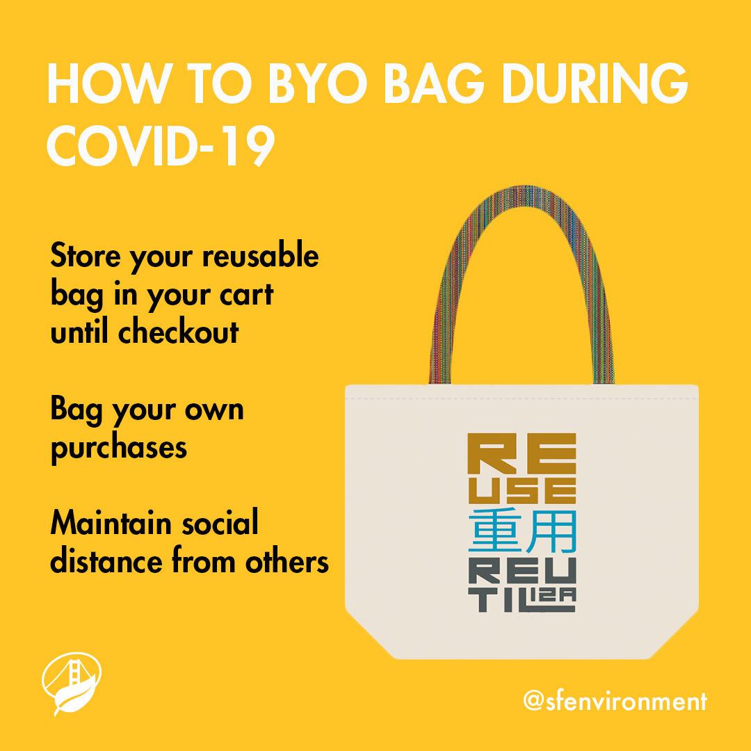 SFEnvironment's tweet image. Bring your own bag, it&apos;s the #SFThingToDo ♻️ !

#ReusableBag #RefuseReuse #PlasticFree #BYOBag