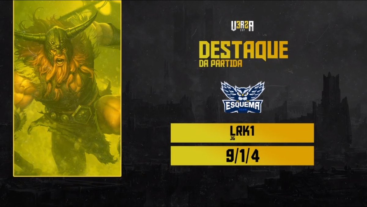 esquemateam's tweet photo. 1x0 pra esquema team na final da @Versa_Cup com @Lrklol1 mvp
Vamos de segundo game
#GOEUT https://t.co/oGeKpHQ2oK