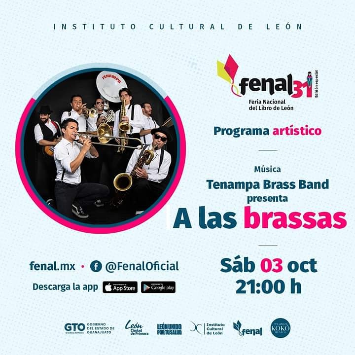 ¡Mañana! <a href="/TenampaBB/">Tenampa Brass Band</a> ofrecerá un show virtual para <a href="/FenalMX/">Fenal León</a> en punto de las 21:00hrs.

🎺 
fenal.mx/live