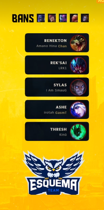 Versa_Cup's tweet photo. Picks e bans na tela! Ace x EUT

#versacup https://t.co/brpKTkBNb2