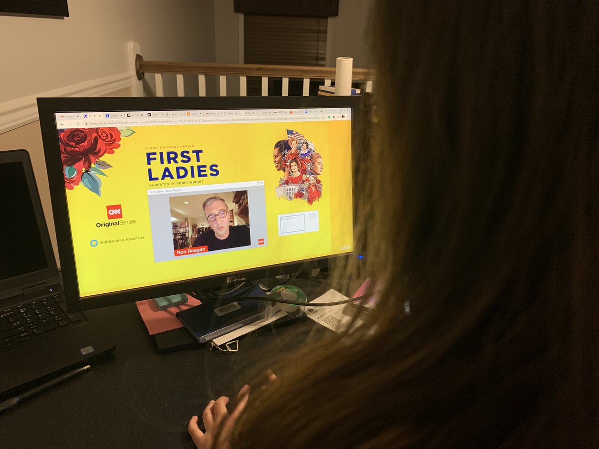 Ellesse_Krall's tweet photo. Our @smithsonian membership provided an early screening of @CNN #FirstLadies, followed by a panel and Q&amp;A. This young historian is looking forward to the series on DVR since it will air past her bedtime https://t.co/0OsqOG6QbT