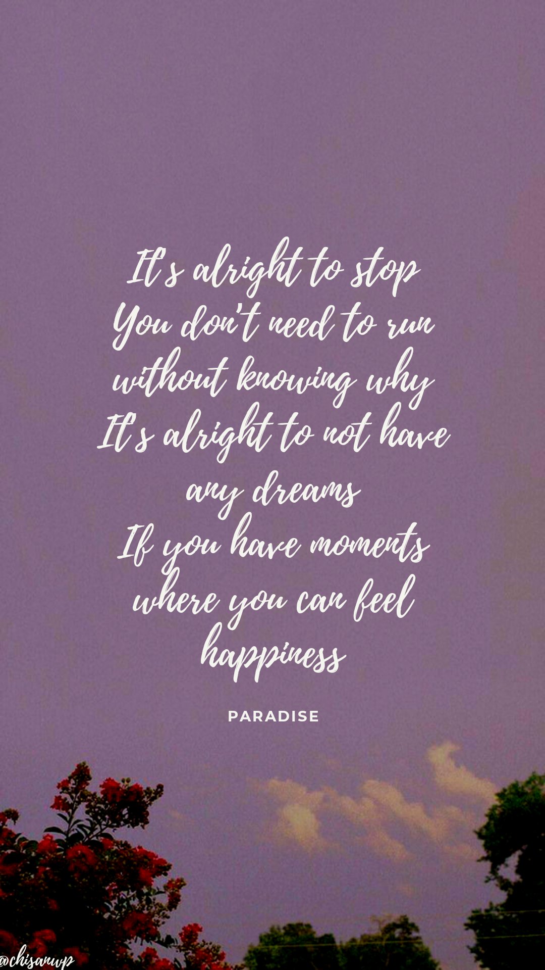 Kpop Wallpapers HIATUS — BTS - Paradise (Lyrics) reblog if you save/use