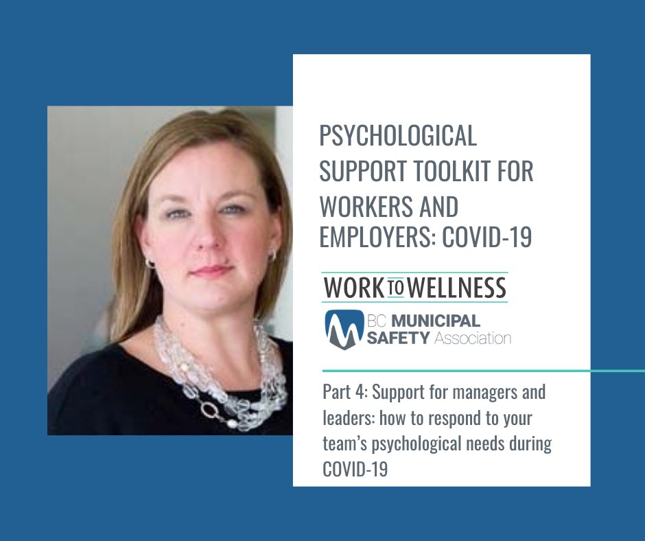 BCCSABeSafe's tweet photo. Register now Part 4: Support for managers, leaders: how to respond to your teamβs psychological needs during COVID-19 with Carmen Bellows, Registered Psychologist on October 15, 2020. https://t.co/S5ki6X7Mlk
#COVIDToolKit #BCMSA #WorktoWellness #SunLife #BCCSABeSafe https://t.co/Evf98yNMTI