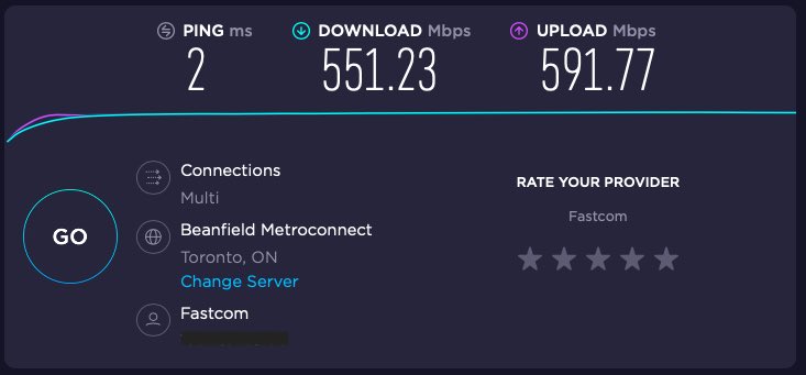 MrSurti's tweet photo. Thank you @beanfield. #newwifi #superfast #friendlyservice #goodbyerogers https://t.co/Z9tsKGQME7