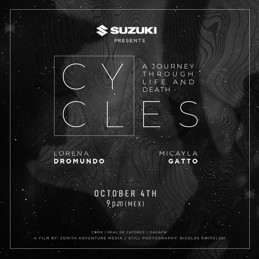 Suzuki_Mex's tweet photo. No se pierdan el cortometraje “CYCLES” en el que nuestra querida @lorenadromundo y la increíble @MicaylaGatto nos dan un recorrido espectacular por sus carreras y sus vidas.
#WayOfLife #PatrocinadorOficial ⛰️🚴🏻‍♀️🚴 https://t.co/YWsCUbENRT