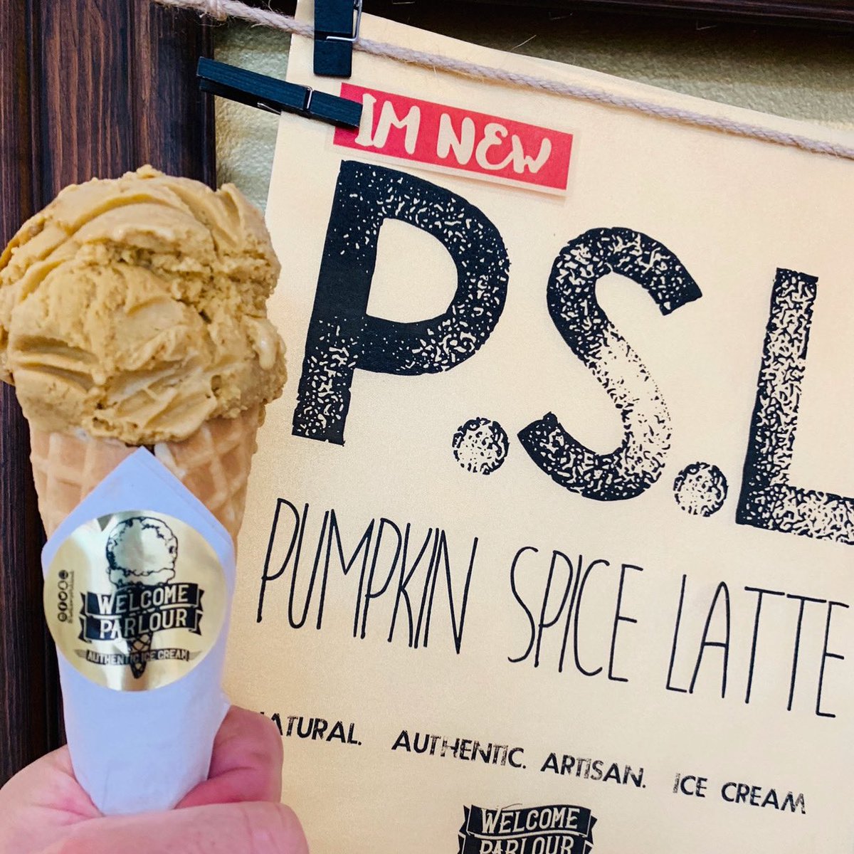 ⭐️👉🏻🍦❤️ This just on! PSL is flavour of the weekend! Cone. Shake. Sunday. Float. Yup that Welcome Parlour! ☀️Open everyday #icecream #northvan #theshipyards