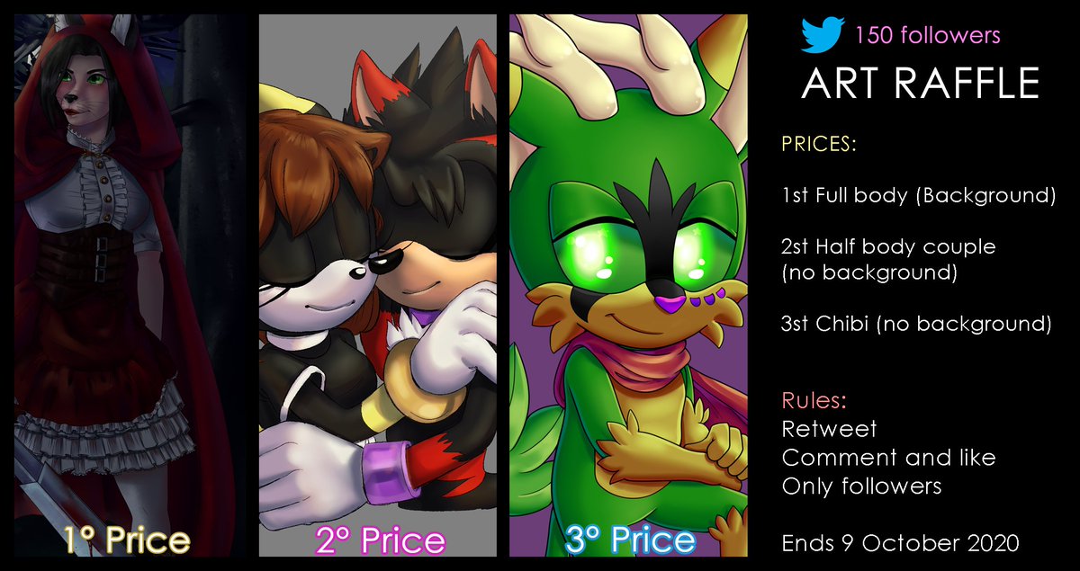 MLEONAROCKERA's tweet photo. I really apreciate all the support on my acount!
So i will do a raffle here~🖤✨

IMPORTANT
-I'LL GIVE YOU A NUMBER in your comment, if you are allowed for participate! 

I can draw furry, anthro, mobian or human! Don't be shy.  🚫NO NSFW.
Until 9 october 2020. https://t.co/ZdZJFZ60N1