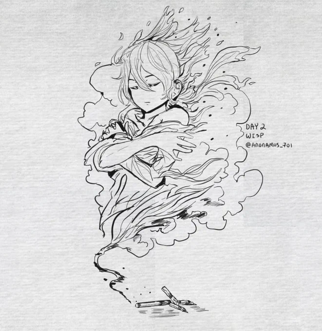 Day 2 Wisp #Inktober 