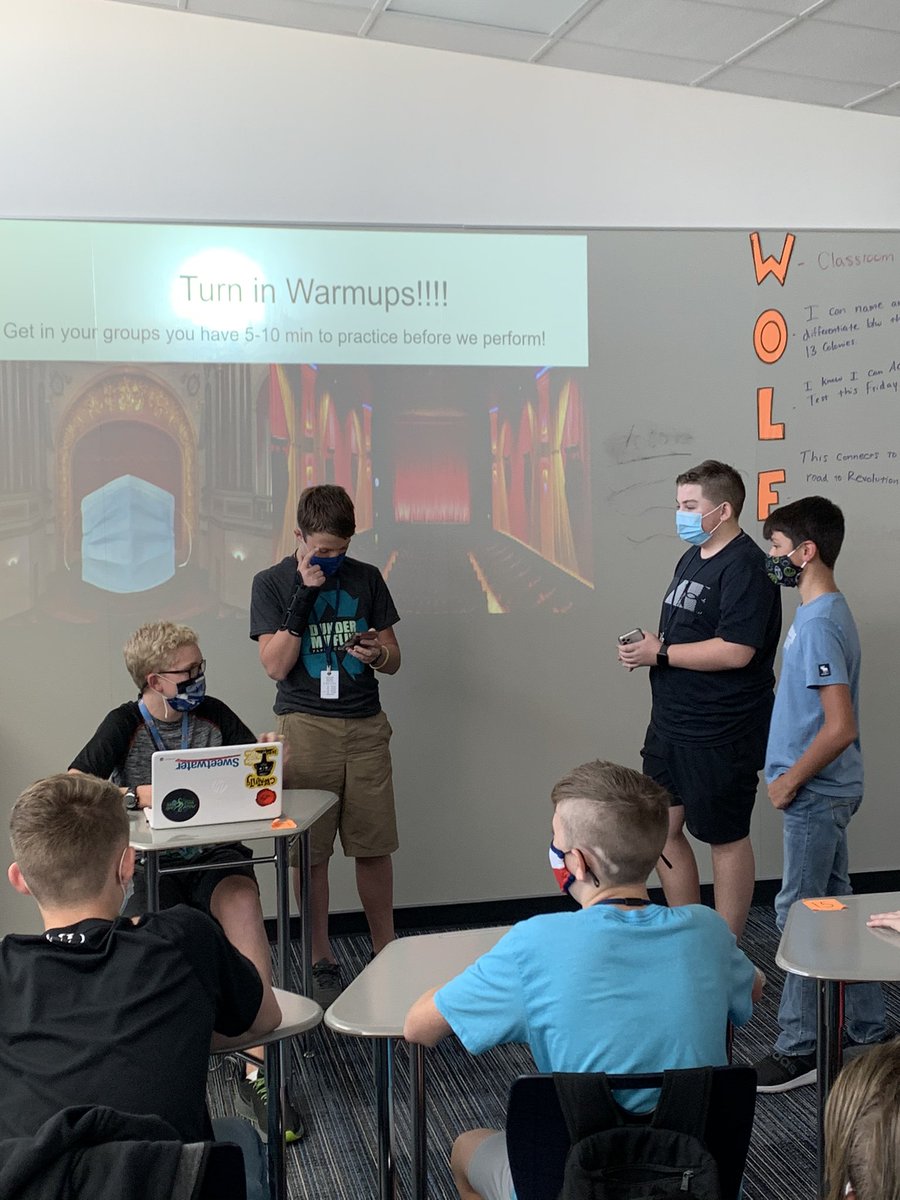 HistoricalHC's tweet photo. 13 Colonies Vocabulary Skit Project performances were amazing today! Y’all killed it wolves 🐺 
#WestLake #HumbleISD #HistoricalSkits https://t.co/wEqznb5kF3