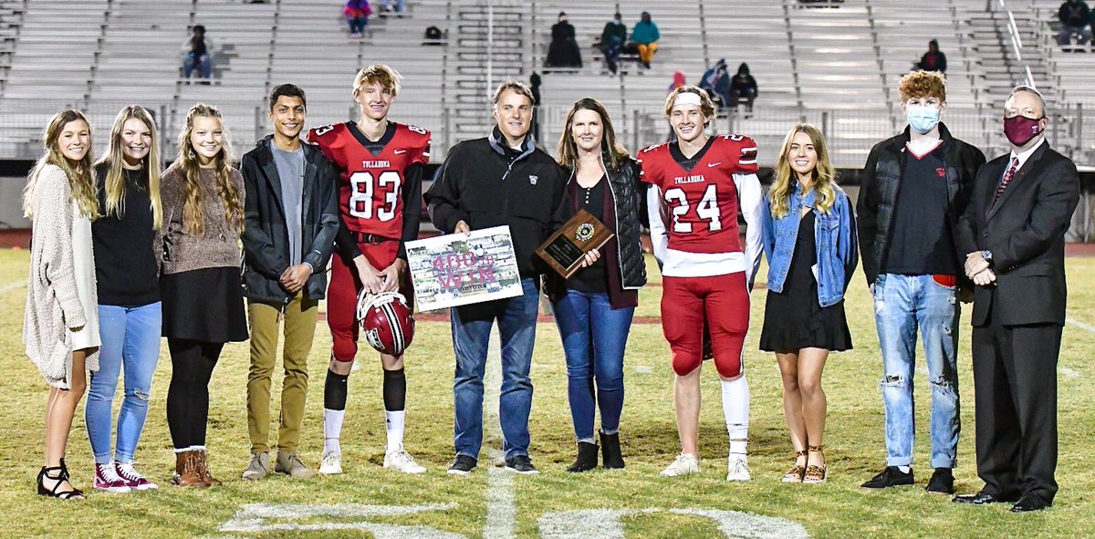 At halftime of tonight’s game, Tullahoma High School soccer coach Richie Chadwick was honored for reaching the 400 career win milestone. Chadwick reach the mark on Monday after the Lady Wildcats defeated Lawrence County 3-1.
