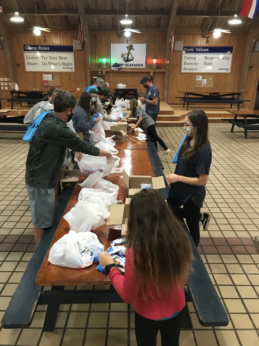 cbruffey's tweet image. Prepping for the Friday night Ice Cream Social - Spring Outing 2020 style ⁦@Camp_Seafarer⁩ !  Looking forward to a great final weekend with ⁦@y_guides⁩ ! #PalsForever #FriendsAlways