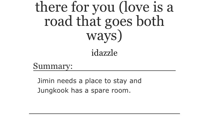 jikooka nice good short jikook fic that ends exactly how you think it will. i actually do quite like this one for a quick read  https://archiveofourown.org/works/13033689/chapters/29812503