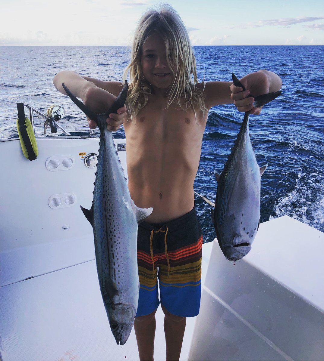 SailingHangtime's tweet photo. Fishing off of Barbuda last fall.  #sailing #fishing #kidswhofish https://t.co/wHjRfhLt7v